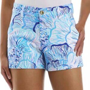 NWT!! Lilly Pulitzer Bermuda Blue Callahan Stretch Short, Size 8